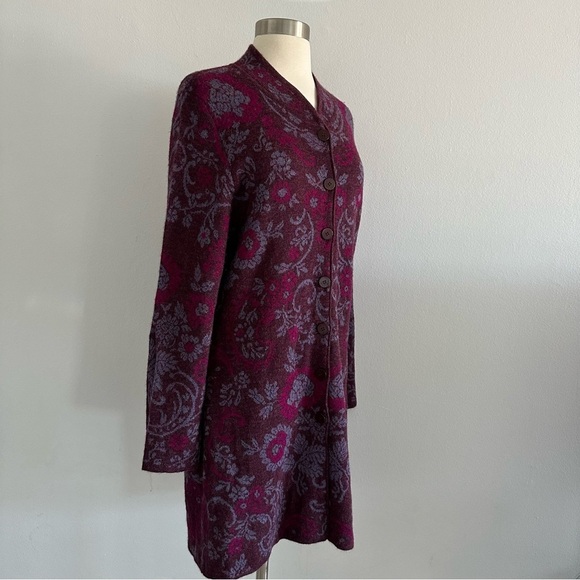 Novica Floral 100% Baby Alpaca Cardigan From Peru “Dream Garden In M… - Picture 9 of 14